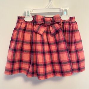 Plaid Flannel Girl's Short Skirt Pink/ Black Size S (5-6)